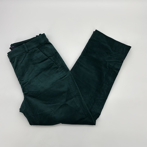 J Crew Factory Petite Velvet Kallie pant in Old Forest green size 12P NWOT BU805 - Picture 5 of 10